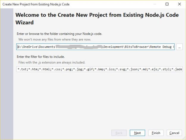 Add Node Source to Visual Studio Project