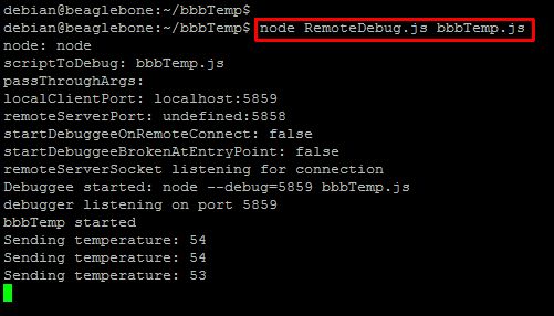 Start Node Application with RemoteDebug Proxy